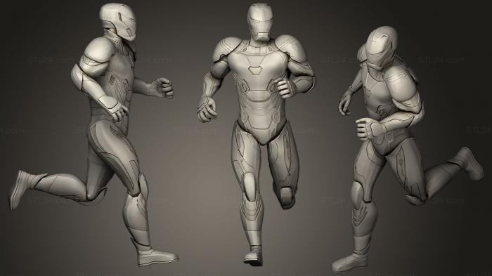 Figurines heroes, monsters and demons (Iron Man run, STKM_0891) 3D models for cnc
